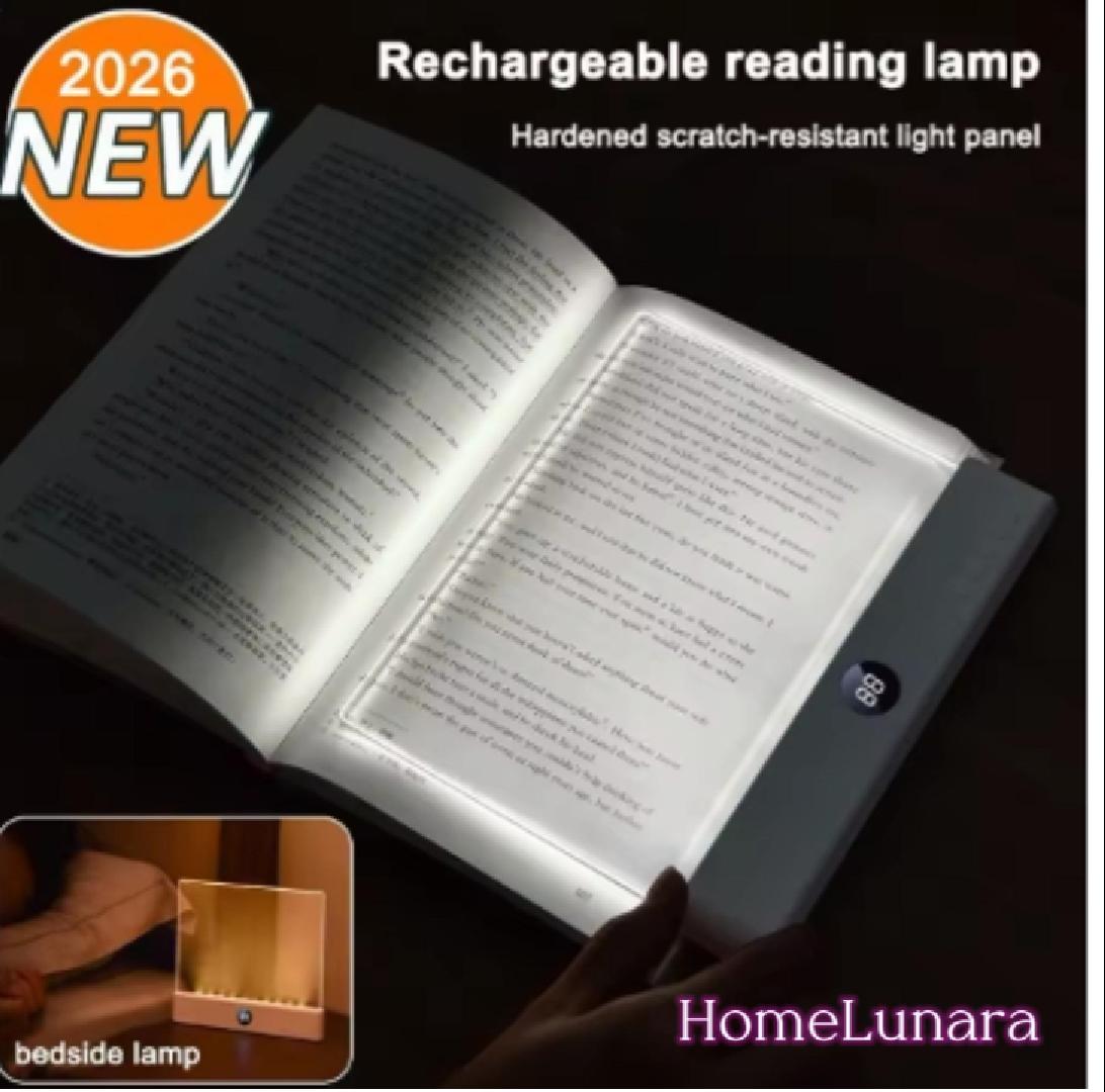 En stilren 2-i-1 boklampa med mjukt, riktat LED-ljus. Tre färgtemperaturer, steglös dimning och inbyggd timer – perfekt för kvällsläsning utan att störa andra.